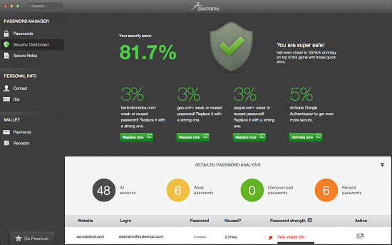 Dashlane Security