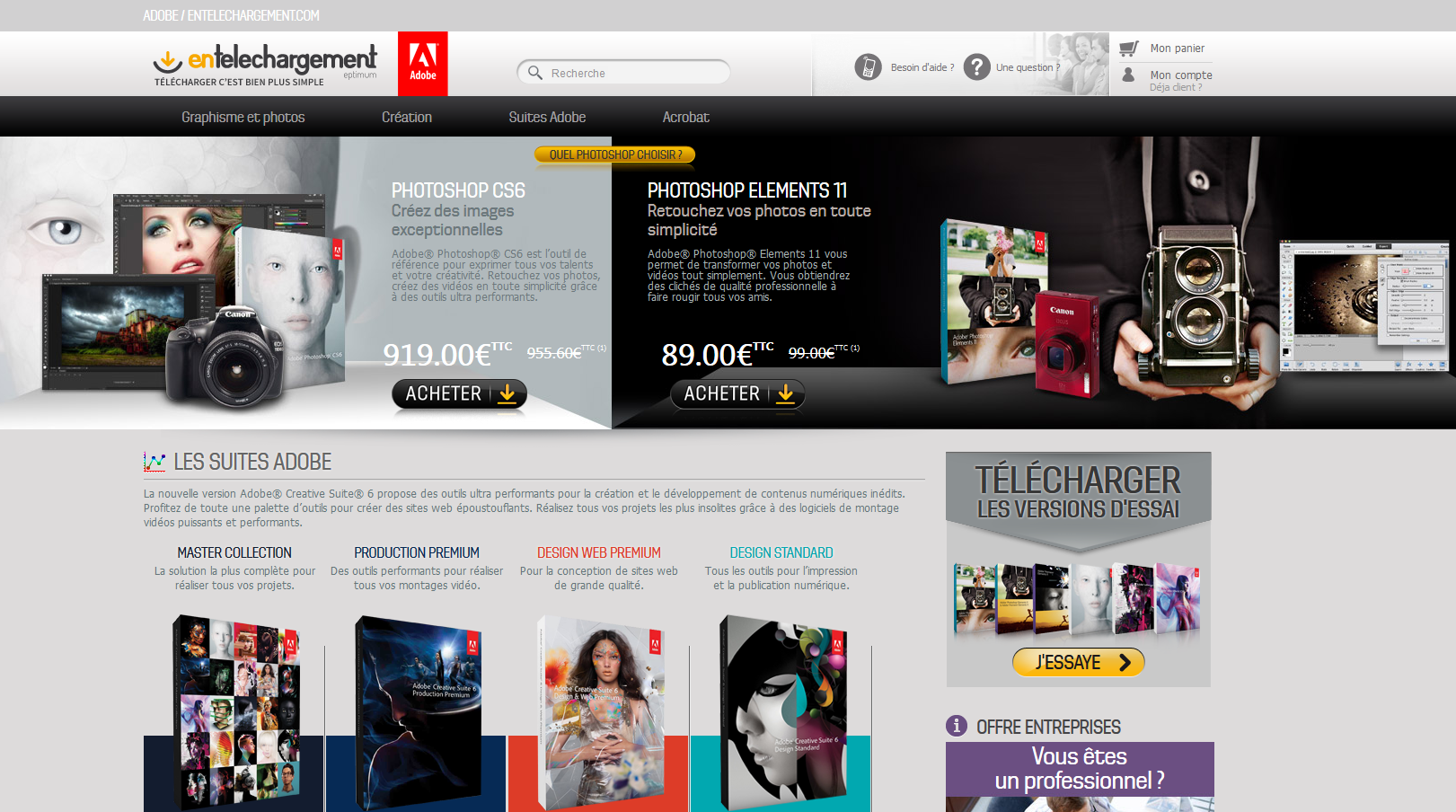 Nouvelle boutique Adobe