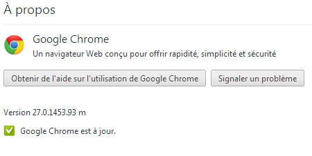 Google Chrome en version 27