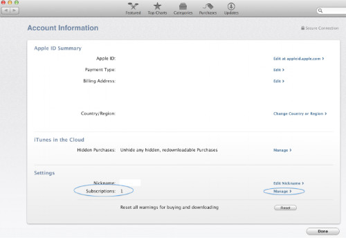 Abonnements in-app dans OS X Mavericks