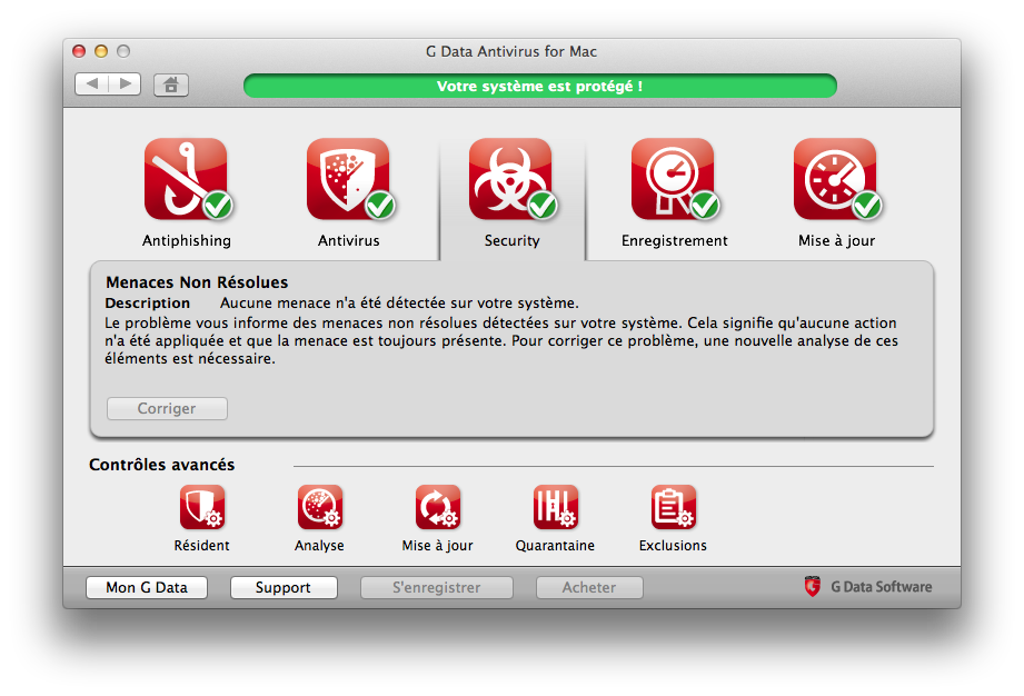 G Data Antivirus pour Mac