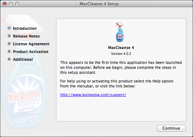 MacCleanse installation