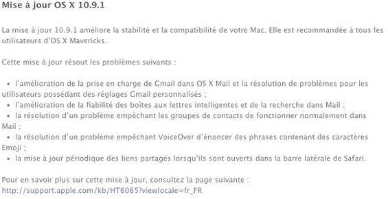 Mac OS X 10.9.1