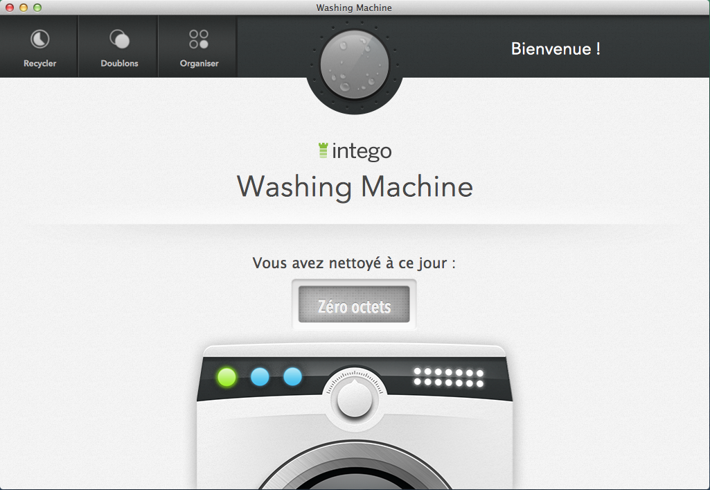 Page d'accueil de Washing Machine