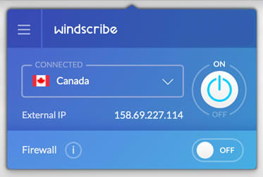 Windscribe VPN sur mac