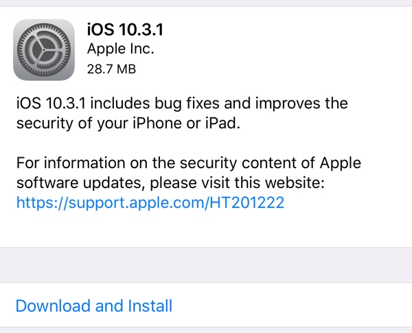 iOS 10.3.1